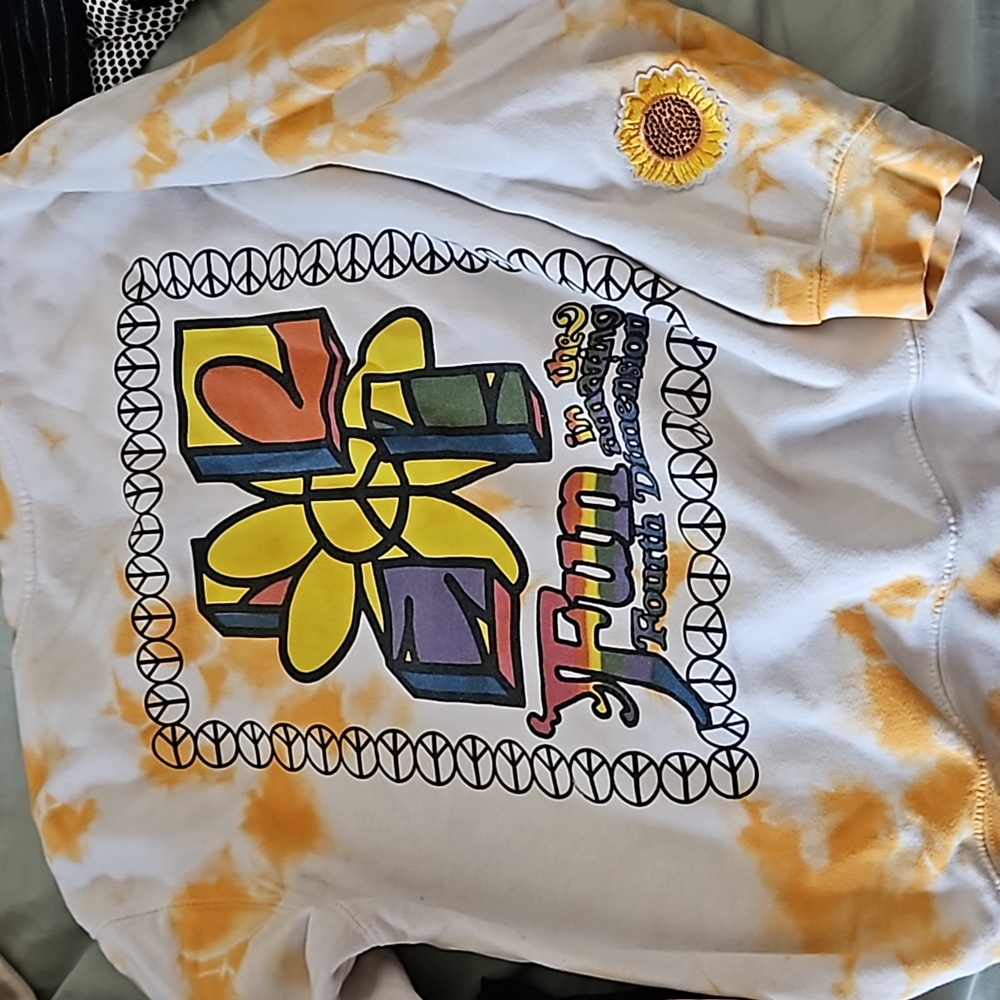 Altru tie dye abstract fun in amazing 4th dimension sweater
